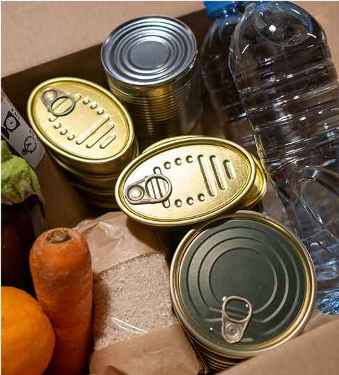 Canned food donation