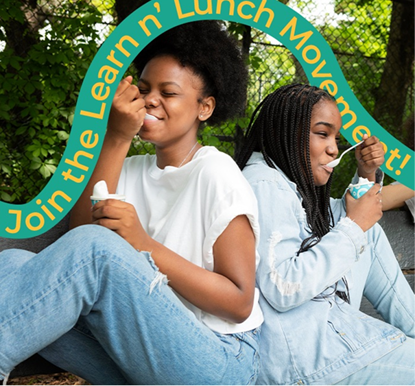 Students enjoying lunch together