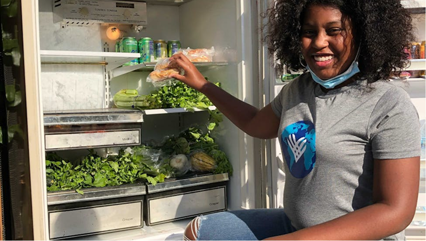 Student storing food